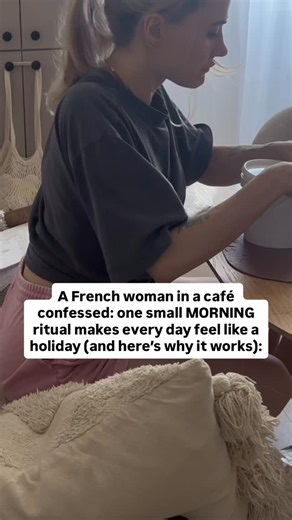 Mary on Instagram: "1. She said, “People think happiness is a vacation or a new purchase, but it all depends on how you start the day.” She told me she always opens the window first thing and literally breathes in the street, the smell of bread, the noise of cars, even the cold air. It’s not about romance, it’s about turning the brain into the “I’m alive” mode. Without that gesture the day feels mechanical, but with it comes the sense that life belongs to you again. 2. A man at a meeting shared 