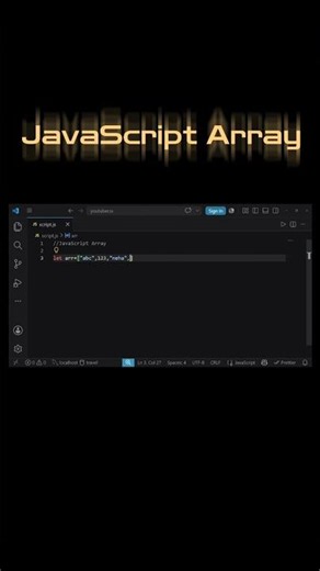 JavaScript Arrays Explained 🔥 | JS Array Basics for Beginners. #tech #shorts