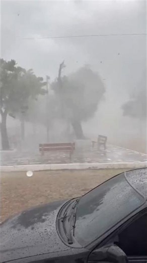 🚨 RARE WEATHER PHENOMENON IN BRAZIL: A massive microburst hits Piracuruca with 80+ km/h winds!