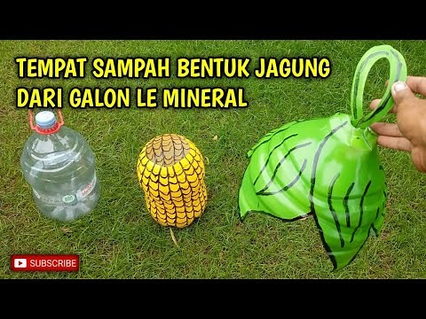 MAKING A COOL TRASH CAN FROM A LE MINERAL II GALLON CORN-SHAPED TRASH CAN