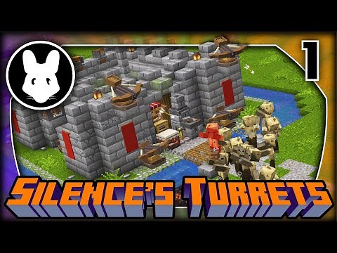 Base defense with Silence's Turrets! Part 1 of 2 - Minecraft 1.20+ Bit-By-Bit