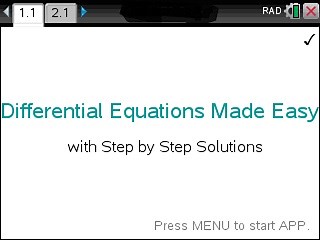 Differential Equations Made Easy - Ti-Nspire CX - Step by Step Program