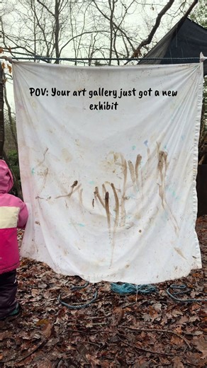 Maybe your imagination just isn’t messy enough? 🤷🏼‍♀️ #forestschool #messy #art #outdoorlife #forestschool