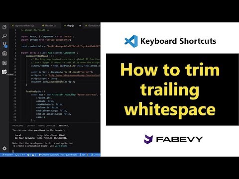 Visual Studio Code Shortcut 18 | How to trim trailing whitespace