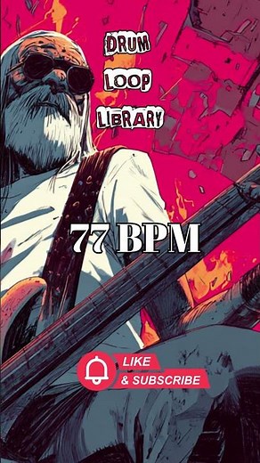 77 BPM Slow Rock Drum Loop