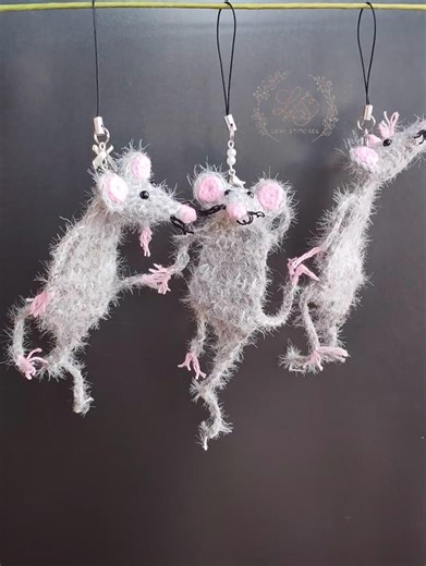 Funny Dried Rat Crochet Pattern, Hanging Crochet Rat Pattern   Video, Amigurumi Mouse Bag Charm, Animal Crochet Keychain, Beginner Tutorial - Etsy
