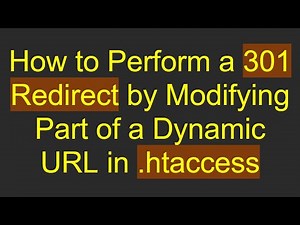 How to Perform a 301 Redirect by Modifying Part of a Dynamic URL in .htaccess