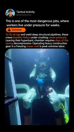 How Saturation Divers Live Underwater #science #tactical
