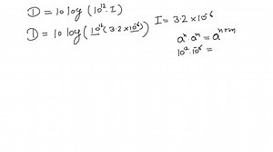 SOLVED:The loudness level of a sound,D,in decibels, is given by the formula D=10 log(10^12 I) where I is the intensity of the sound, in watts per meter^. Decibel levels range from 0, a barely audible sound, to 160, a sound resulting in a ruptured eardrum. (Any exposure to sounds of 130 decibels or higher puts a person at immediate risk for hearing damage.) Use the formula to solve Exercises 117-118 . What is the decibel level of a normal conversation, 3.2 ×10^-6 watt per meter ^2 ?