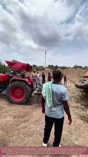 Ruck, Zug, Aufrichtung: Der Traktor richtet den umgekippten Anhänger auf