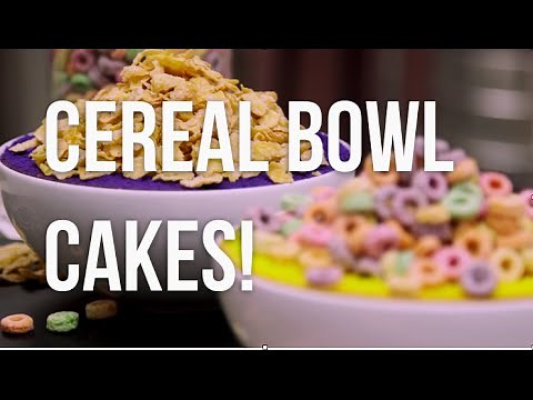 How To Make CEREAL BOWL CAKES - Vibrantly coloured cakes, filled with your favourite cereal!