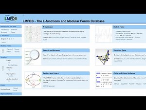 CTNT 2020 - A virtual tour of the LMFDB: the L-functions and Modular Forms DataBase