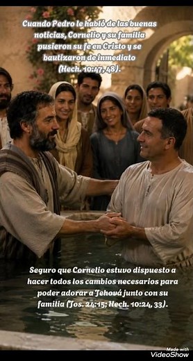 Cornelio y su familia tuvieron fe y se bautizaron