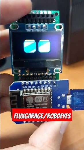 WEMOS D1 MINI + OLED 0.96" ROBO EYES #arduino #arduinoproject #diy #robot #coding #esp32 #esp8266