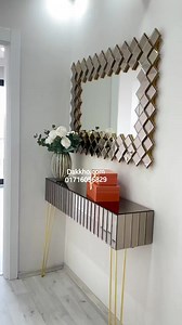 Luxury mirror with console table Call : 01716056829 #LuxuryLiving #homedecor #mirror | Dakkho - দক্ষ