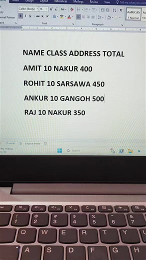 Convert text into a table in word ll Computer tips ll Computer Shortcut Keys #reels #education #computer #trend #post #FacebookPage | Computer Tech
