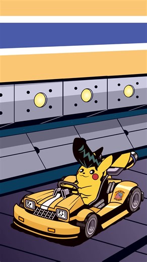 Pikachu Drives a Trans Am in Stunning Animation