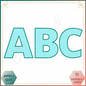 Alphabet - ABC - Appliqué - Digital Embroidery Pattern - Application - Applique - Etsy