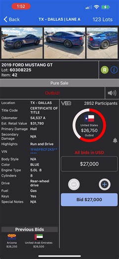 9.5K views · 15 reactions | Was this a Deal or No Deal? Hail Damage Stage 3 Roush 2019 Mustang GT w/ 54k miles 5.0L Roush Supercharged Engine with 10R80 Auto Trans Sold for $26750 plus fees and tow | The Parts Farm | Facebook