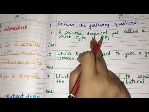 class 3 computer worksheet/ computer worksheet of class 3