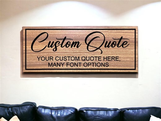 Personalized Wood Framed Quote Sign: Custom Wall Art - Etsy