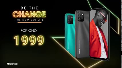 The Hisense E50 lite offers powerful features with it’s impressive 6.52 inch O-Infinity display, Triple Camera with 5MP selfie cam to take next level photos and videos, 32GB of memory so that your storage worries become a thing of the past and a 4500mAh battery that never lets you down! Purchase the Hisense E50 lite today for only R1999 at any PEP store. Terms & Conditions Apply. | PEP