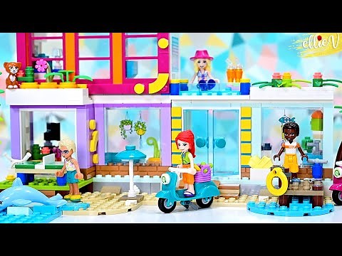 Finishing up the vacation beach house - Lego Friends build & review part 2