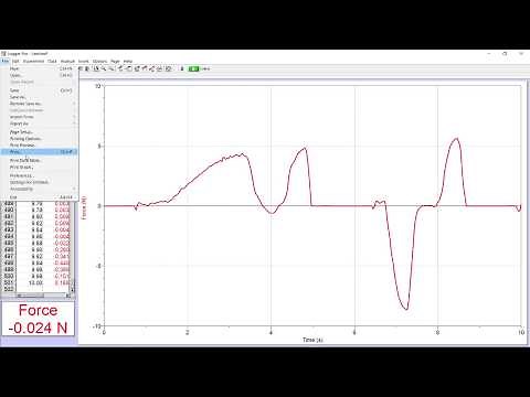 Logger Pro : 1 : Connect Force Sensor and Collect Data