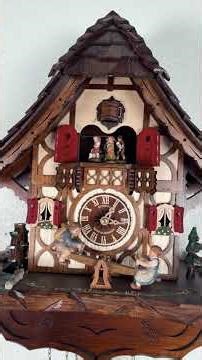 Beautiful Schneider 8 Day Musical Cuckoo Clock with Seesaw Babies