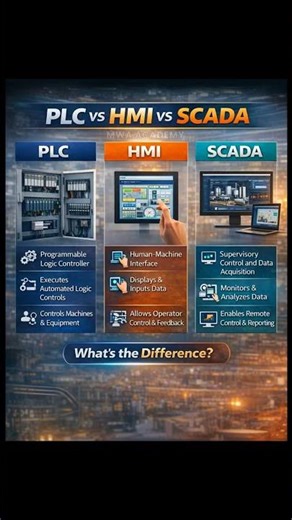 PLC vs HMI vs SCADA – Don’t Start Automation Without Knowing This! 😱