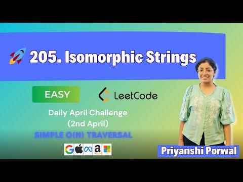 205. Isomorphic Strings | Map | LeetCode Easy | C++ | Hindi