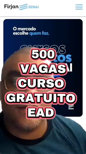 TRAMPOCARIOCA on Instagram: "Firjan SENAI abre 500 vagas gratuitas em curso on-line de Inteligência Artificial Industrial https://www.firjansenai.com.br/editaisgratuitos #cursos #cursosonline #cursosgratis #cursosgratuitos"