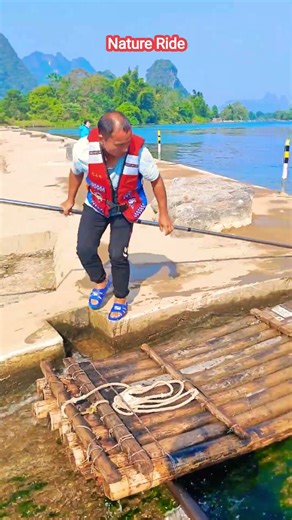 Floating Through Paradise | Bamboo Rafting in Yangshuo#shortsfeed #shorts