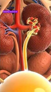 How kidneys filter blood & make urine / 3 D medical animation .
