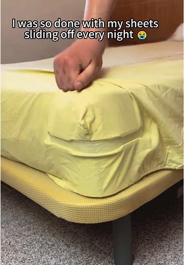 I was so done with my sheets sliding off every night😭🛏️#bedsheetholder #bedsheets #bedsheetclips #bedroom