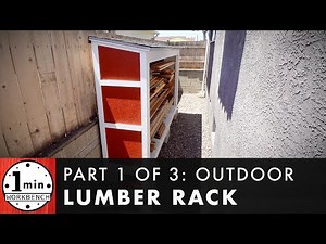 DIY Outdoor Lumber Rack for Tight Spaces, Part 1