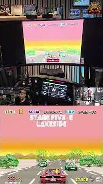 Classic retro racers on modern sim gear with POV: OutRun Stage 5e (1986) By SEGA #SEGA #outrun