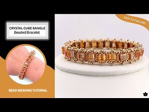 Crystal Cube Bangle Bracelet - 6mm - Beading Tutorial