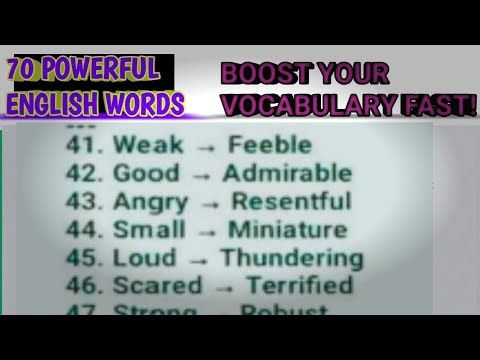 70 Powerful English Synonyms | Improve Your Vocabulary Fast