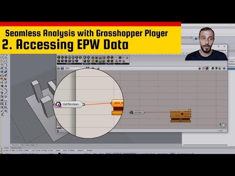 2- Access EPW Data with Grasshopper Player #grasshoppertutorial #EPWData #analysis #grasshopper3d