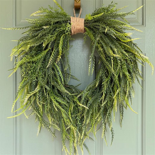 Full Saw Grass Front Door Wreath — Natural Greenery Farmhouse Wreath, Year-round Minimalist Home Decor - Etsy