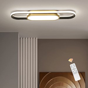 Garwarm Modern LED Flush Mount Ceiling Lights Dimmable LED Ceiling Lamp with Remote Control 40W Acrylic Linear Ceiling Lighting Fixtures for Living Room Dining Kitchen Bedroom (3000-6500K) - Walmart.com