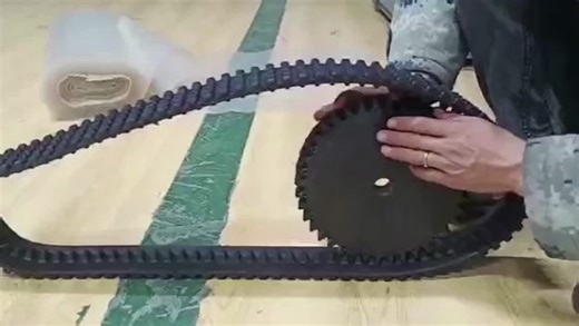 Robot Rubber Track with Pulley Wheel Sprockets Wheel Mini Chassis Platform Rubber Track
