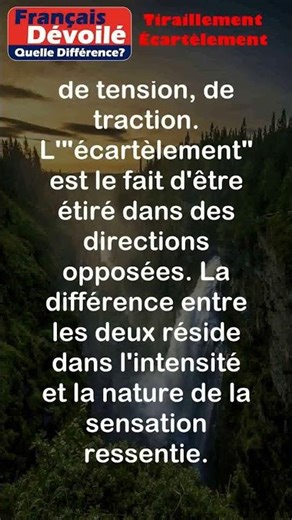Tiraillement et Écartèlement (Quelle Diff.) #shorts