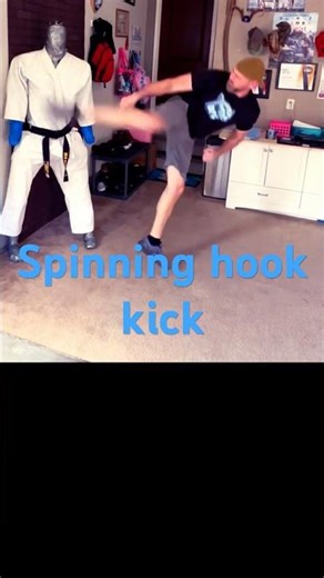 Spinning Hook Kick training best done on training dummy