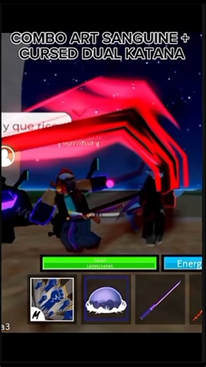 combo art sanguíne + cursed dual katana