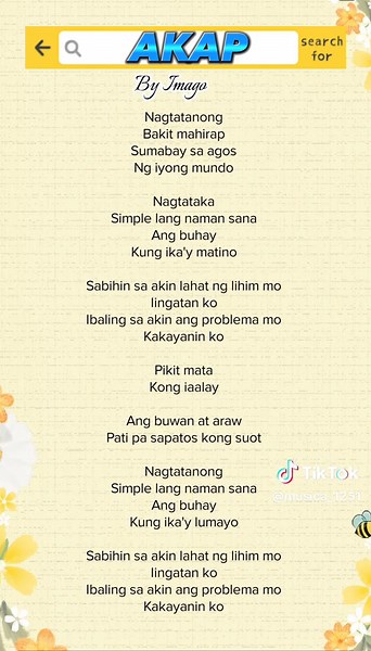 AKAP ( IMAGO ) #akap #imago #fyp #music #lyrics #musica_1251