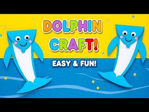 Paper Dolphin Craft | How to Make Origami Dolphin Easy for Kids | DIY Easy Paper Crafts For Kids