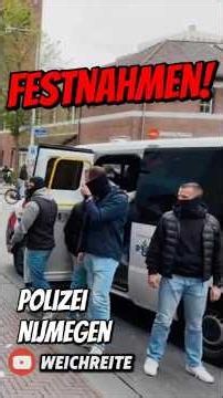 Festnahmen, Polizeieinheiten im Einsatz Asyl Demos Holland Nijmegen 16.5.26