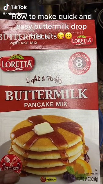 Quick and easy drop biscuits using pancake mix! Lets see how this goes!!!!